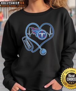 Awesome Love Tennessee Titans Stethoscope Headphones Fans Sweatshirt, perfect for dedicated Titans supporters.