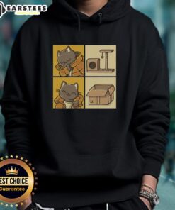 Awesome meme cat hoodie featuring a playful cat graphic, perfect for cat lovers and meme enthusiasts.