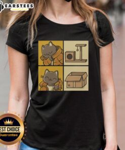 Awesome Meme Cat Ladies Tee featuring a playful cat graphic and humorous text, perfect for cat lovers and meme enthusiasts.