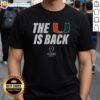 Alt Text: Awesome Miami Football 2025 CFP The U Is Back T-Shirt design showcasing team spirit and pride for Miami fans.