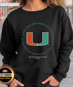 Awesome Miami Hurricanes Drive sweatshirt featuring bold graphics for fans, perfect for the 2025-26 CFP season.