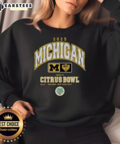 Awesome Michigan Wolverines Cheez-It Citrus Bowl 2025 Sweatshirt featuring team colors and logo, perfect for fans.