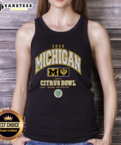 Awesome Michigan Wolverines Cheez-It Citrus Bowl 2025 tank top featuring vibrant team colors and logo design.