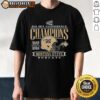 Awesome Montana State Bobcats 2025 Big Sky Conference Football Champions Helmet T-Shirt featuring team logo and colors.