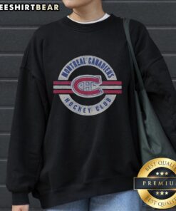 Vintage Montreal Canadiens sweatshirt featuring a stylish surround design, perfect for hockey fans and collectors.