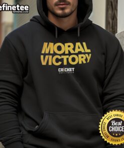 Awesome Moral Victory Cricket Unfiltered Hoodie featuring a stylish design for cricket enthusiasts and fans.