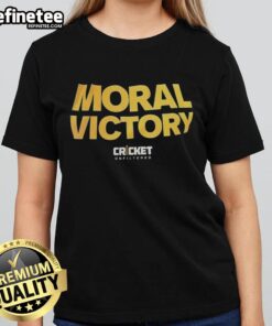 Alt Text: Awesome Moral Victory Cricket Unfiltered Ladies Tee featuring a stylish design perfect for cricket fans and casual wear.