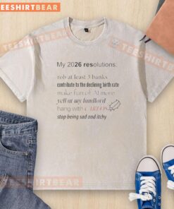 Alt Text: Awesome My 2026 Resolutions hang with Carlos washed t-shirt in vibrant colors, perfect for casual outings and resolutions.