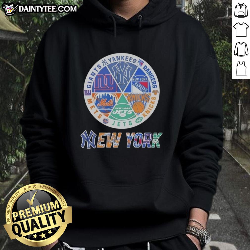 awesome-new-york-mets-new-york-knicks-new-york-giants-new-york-knicks-and-rangers-mashup-logo-hoodie Alt Text: Awesome New York Mets, Knicks, Giants, and Rangers mashup logo hoodie showcasing vibrant team colors and designs.