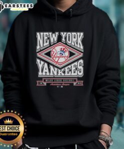 Awesome New York Yankees heater hoodie in navy blue, featuring the iconic Yankees logo and cozy design for fans.
