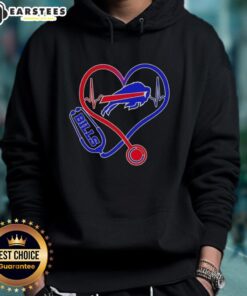 Awesome Nurse Love Buffalo Bills Hoodie featuring a stylish design, perfect for passionate nurses and football fans.