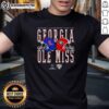 Awesome Ole Miss Rebels vs. Georgia Bulldogs 2026 Allstate Sugar Bowl helmet matchup T-shirt featuring team logos.