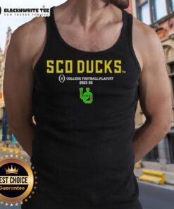 Stylish Awesome Oregon Ducks 2025-26 CFP Sco Ducks tank top for fans, showcasing team spirit and vibrant design.