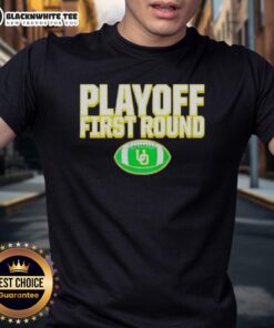 Awesome Oregon Ducks 2025 CFP First Round Winner T-Shirt featuring team colors and logo, perfect for fans celebrating victory.