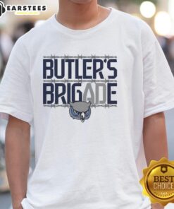 Awesome Owls Olathe West Football Butler's Brigade T-Shirt featuring a vibrant design for fans and players.