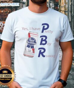 Alt Text: Awesome Pabst Blue Ribbon 16 Yes I Have PBR Pretty Boy Rswag T-Shirt displayed on a mannequin.