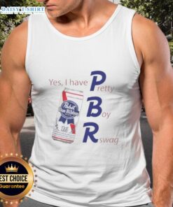 Awesome Pabst Blue Ribbon tank top featuring 'Yes I Have PBR' slogan, perfect for casual summer wear and beer enthusiasts.