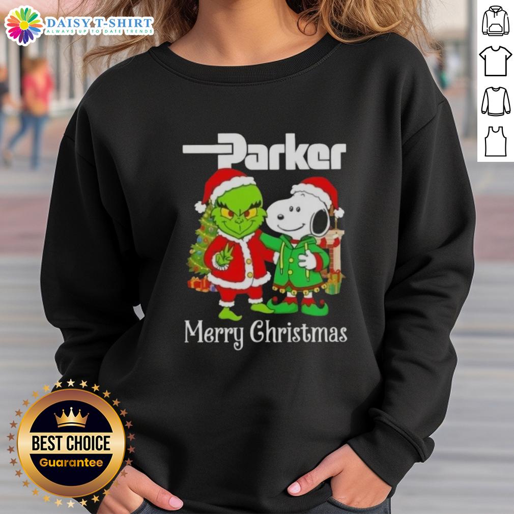 Awesome Parker Hannifin X Grinch And Snoopy Merry Christmas Sweatshirt Awesome Parker Hannifin X Grinch and Snoopy Merry Christmas Sweatshirt featuring festive holiday graphics.