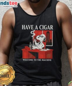 Awesome Peanuts Snoopy tank top featuring Snoopy with a cigar, perfect for fans of the classic comic series.