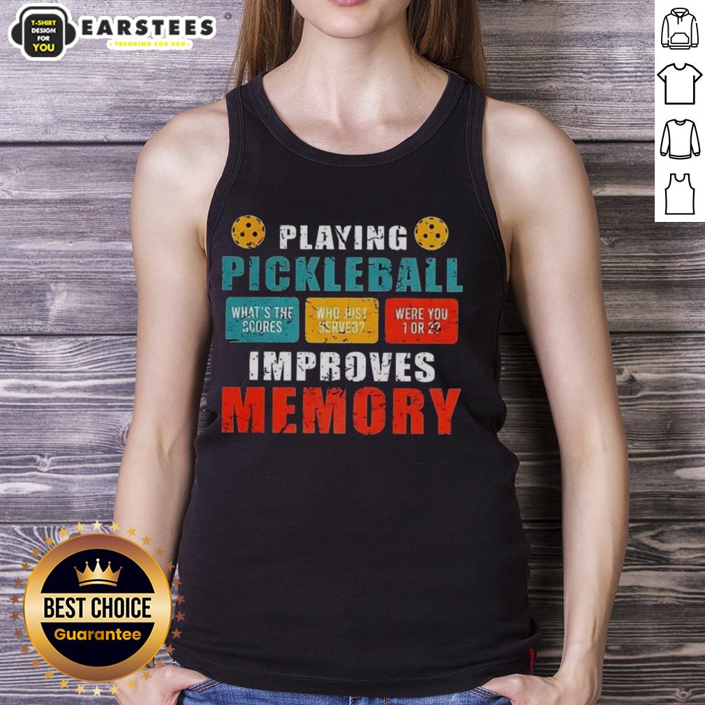 awesome-playing-pickleball-improves-memory-whats-the-saucers-vintage-tank-top Vintage tank top featuring 'Awesome Playing Pickleball Improves Memory' design, perfect for pickleball enthusiasts.