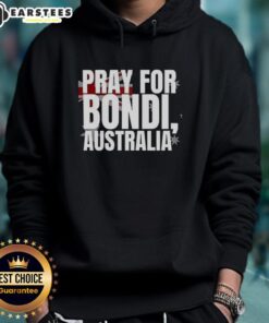 Awesome Pray For Bondi Australia Flag Hoodie featuring vibrant Australian flag design perfect for casual wear.