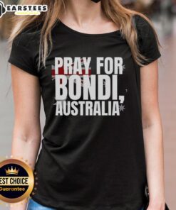 Awesome Pray For Bondi Australia Flag Ladies Tee featuring vibrant design and comfortable fit for beach lovers.