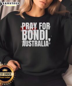 Awesome Pray For Bondi Australia Flag Sweatshirt featuring vibrant design and cozy fit, perfect for beach lovers.