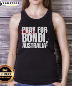 Awesome Pray For Bondi Australia Flag Tank Top featuring vibrant design and patriotic colors for beachwear enthusiasts.