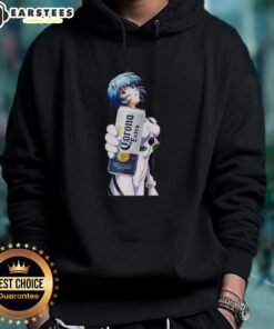 Awesome Rei Ayanami X Corona Neon Genesis Evangelion anime hoodie featuring vibrant colors and iconic character design.