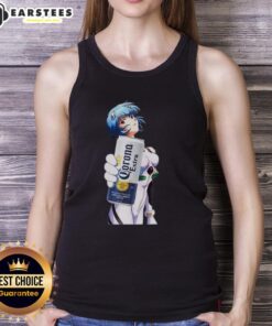 Awesome Rei Ayanami X Corona Neon Genesis Evangelion anime tank top featuring vibrant graphics and stylish design.