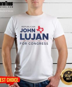 Awesome Republican John Lujan for Congress 2026 T-shirt featuring bold design and patriotic colors.
