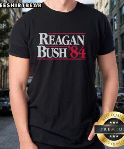 Awesome Ronald Reagan and Bush 1984 T-shirt featuring vintage graphics celebrating the iconic political duo.