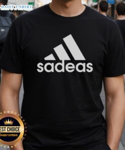 Awesome Sadeas Three Stripes Logo Parody T-Shirt featuring a unique twist on the classic logo design.