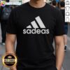 Awesome Sadeas Three Stripes Logo Parody T-Shirt featuring a unique twist on the classic logo design.