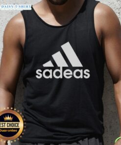 Awesome Sadeas Three Stripes Logo Parody Tank Top featuring a creative design and stylish fit for casual wear.