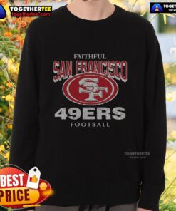 Awesome San Francisco 49ers head-on sweatshirt featuring team colors and logo, perfect for fans and game day.