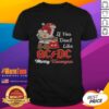 Awesome Santa Claus in AC/DC themed Merry Kissmyass Christmas T-Shirt, perfect for festive rock music lovers.