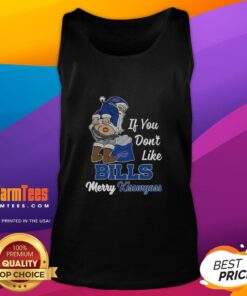 Awesome Santa Claus tank top with 'If You Don't Like Bills, Merry Kiss My Ass' slogan for festive holiday style.