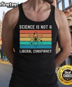 Awesome Science Is Not A Liberal Conspiracy Retro Tank Top featuring bold graphic design for science enthusiasts.