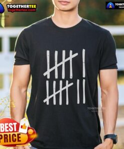 Alt Text: Awesome Six Seven 67 meme T-shirt featuring tally marks and 6-7 numbers design, perfect for meme lovers.