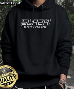 Alt Text: Awesome Slash Brothers San Antonio Spurs Hoodie featuring team colors and logo for ultimate fan style.