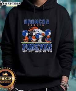 Awesome Snoopy And Charlie Brown Denver Broncos Forever Not Just When We Win T-Shirt - Image 2
