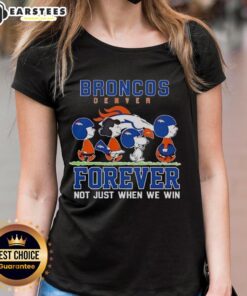 Awesome Snoopy And Charlie Brown Denver Broncos Forever Not Just When We Win T-Shirt - Image 3