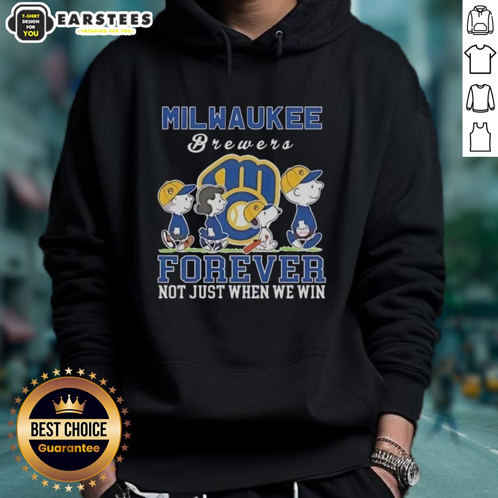 awesome-snoopy-and-charlie-brown-milwaukee-brewers-baseball-forever-not-just-when-we-win-hoodie Awesome Snoopy and Charlie Brown Milwaukee Brewers baseball hoodie, celebrating fandom beyond just winning games.