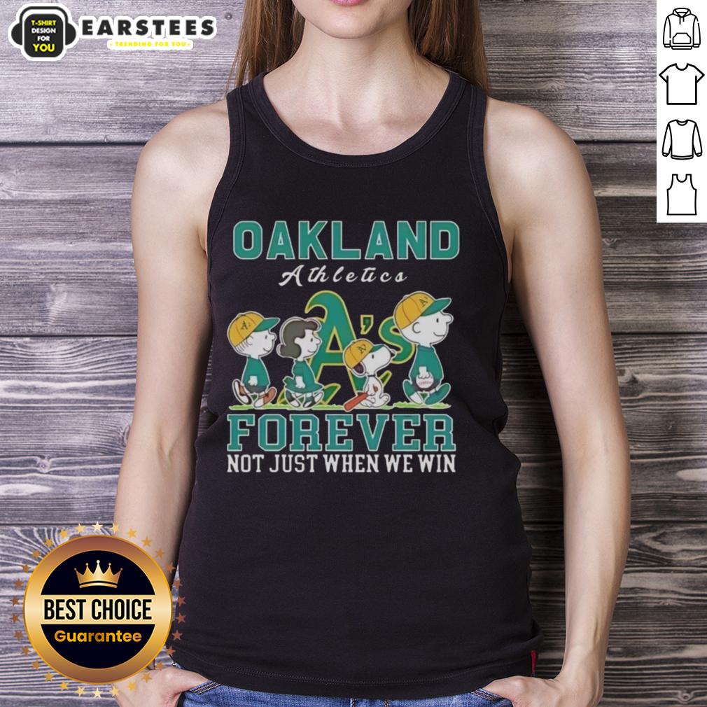 awesome-snoopy-and-charlie-brown-oakland-athletics-baseball-forever-not-just-when-we-win-tank-top Awesome Snoopy and Charlie Brown Oakland Athletics baseball tank top design, celebrating fandom beyond just winning.