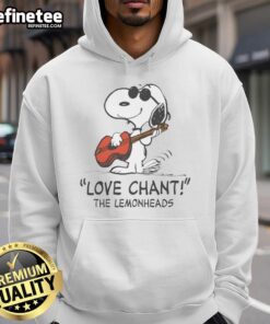 Awesome Snoopy Love Chant hoodie by The Lemonheads featuring vibrant graphics and a cozy design for fans.
