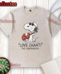 Alt Text: Awesome Snoopy Love Chant The Lemonheads washed t-shirt featuring vibrant graphics and a comfortable fit.