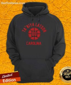 Alt Text: Taniya Latson wearing an Awesome South Carolina Basketball hoodie, striking a confident pose on the court.
