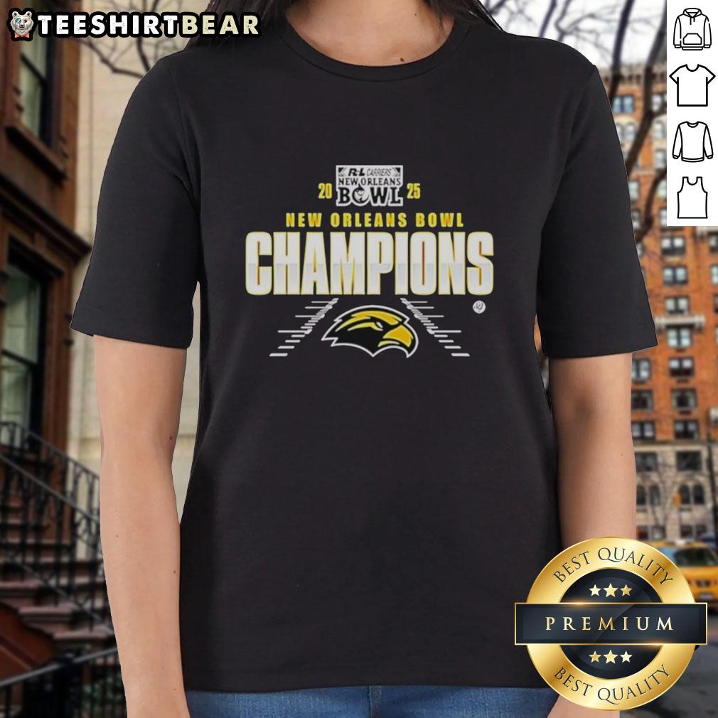 awesome-southern-miss-golden-eagles-new-orleans-bowl-champions-2025-ladies-tee Awesome Southern Miss Golden Eagles New Orleans Bowl Champions 2025 ladies tee featuring vibrant team colors.