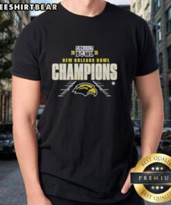 Alt Text: Awesome Southern Miss Golden Eagles New Orleans Bowl Champions 2025 T-Shirt featuring bold team colors and logo.